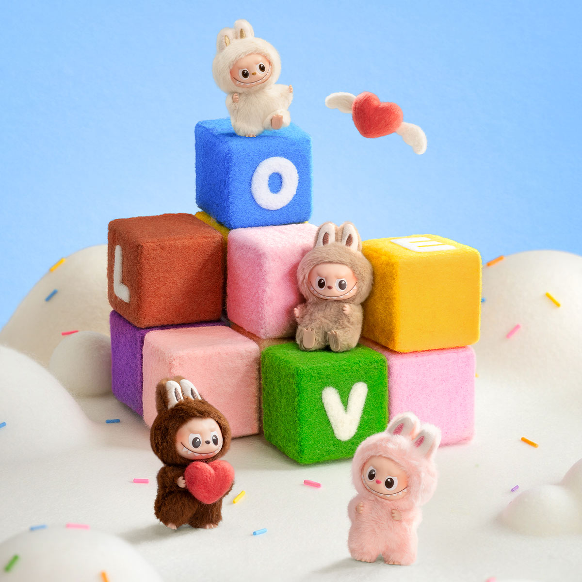 V4 THE MONSTERS Pin for Love Series-Vinyl Plush Pendant Blind Box (A-M)